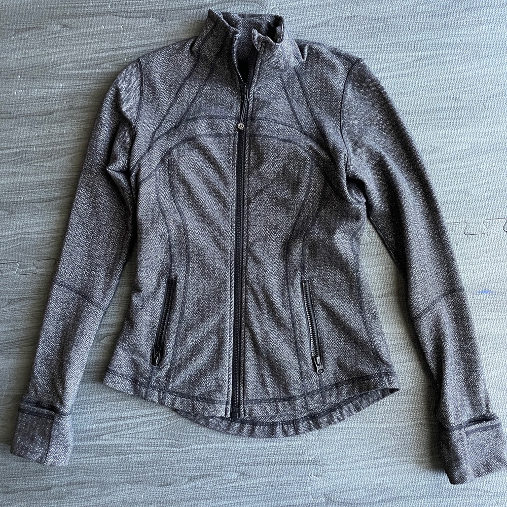 Lululemon define jacket size 8 luon heathered herringbone black